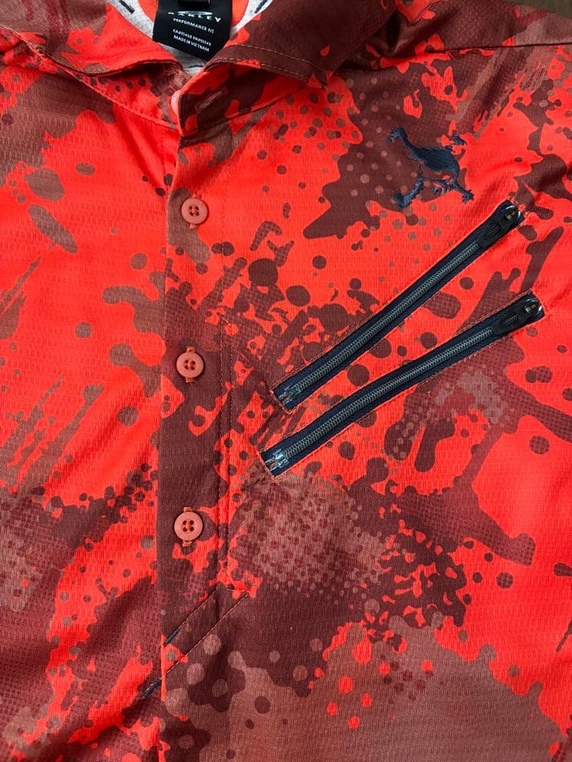 OAKLEY オークリー　ゴルフ　Tシャツ　メンズ　レッド　XL