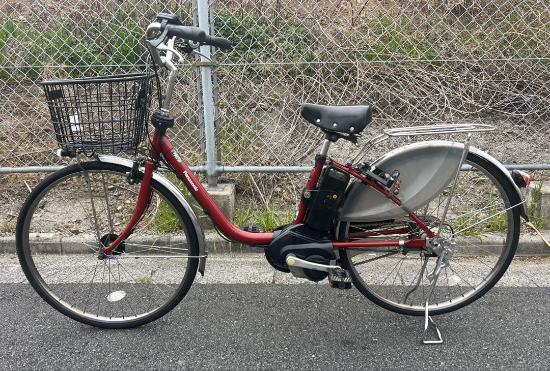 パナソニックエコナビ付き電動アシスト自転車26インチ関東圏配送可能 程度良好