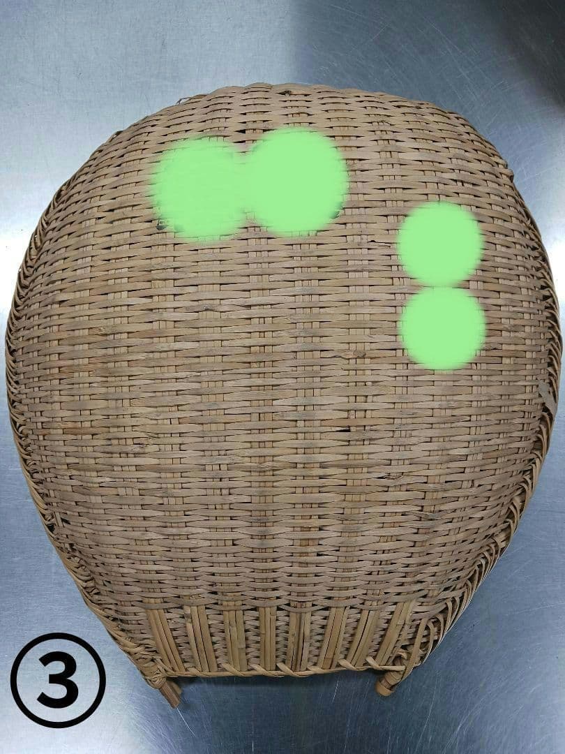 年代物　レトロ　片口ザル　竹ザル　竹カゴ　３個セット