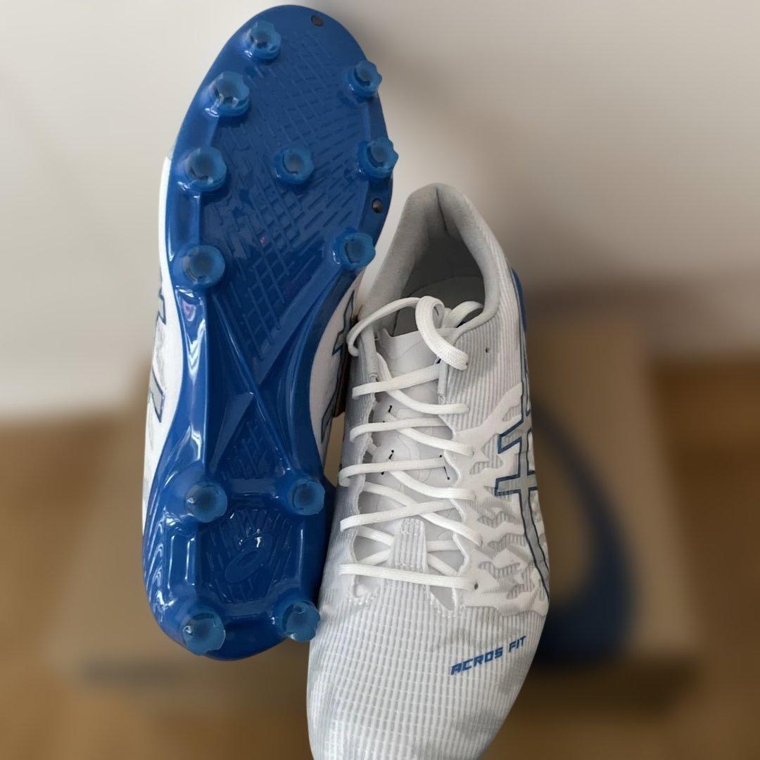 ASICS サッカースパイク　ホワイト/ブルー　26.5cm #2075