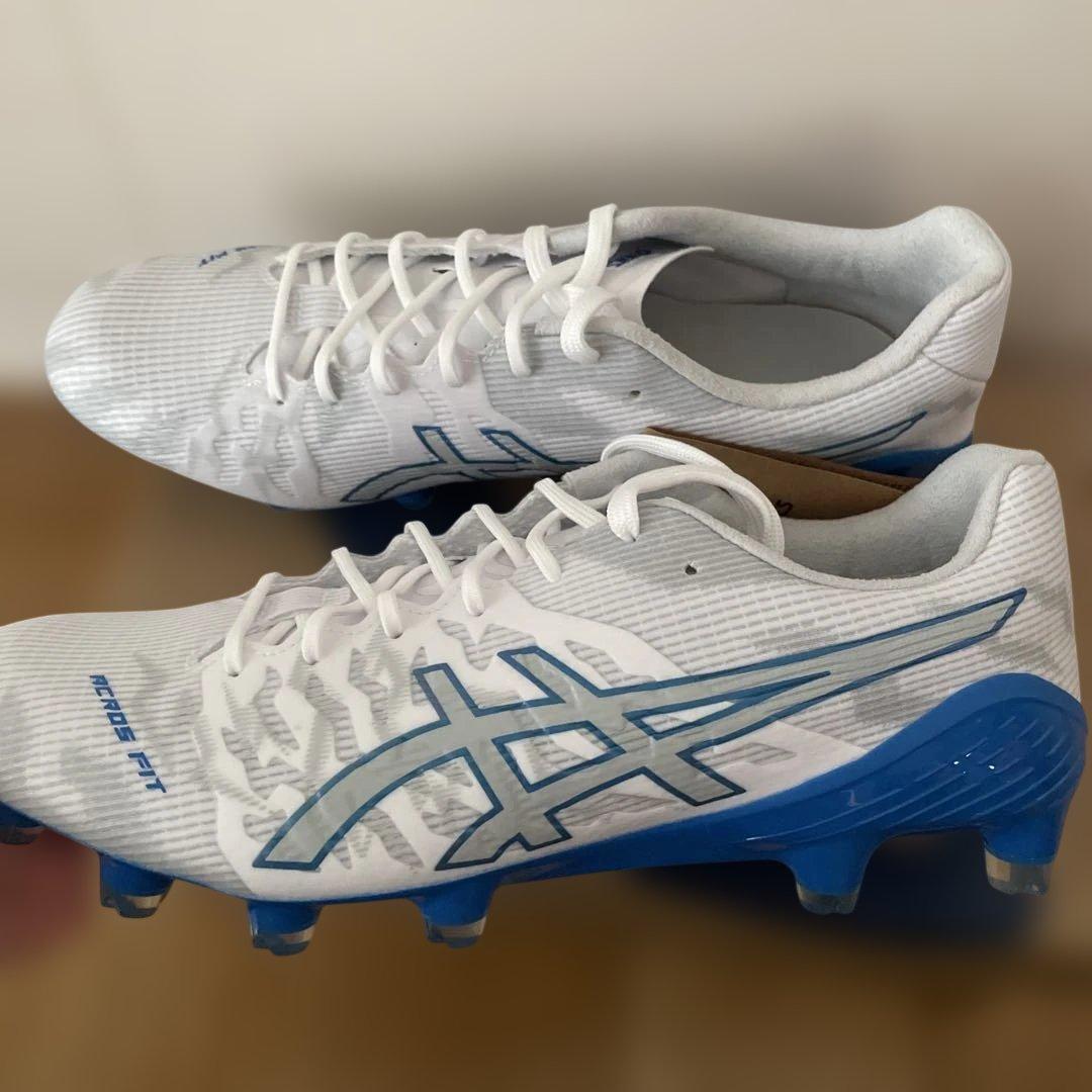 ASICS サッカースパイク　ホワイト/ブルー　26.5cm #2075