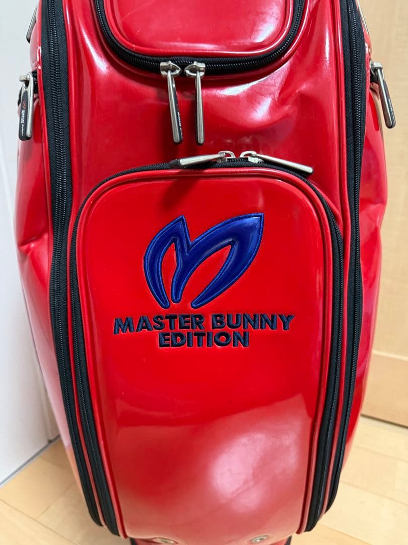完売★マスターバニー★キャディバッグ★パーリーゲイツ★ゴルフバッグ★エナメル★赤