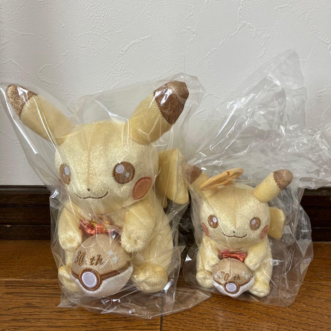 30周年記念ぬいぐるみ ピカピカ！ピカチュウ、オリジナルノート、アクリルブロック