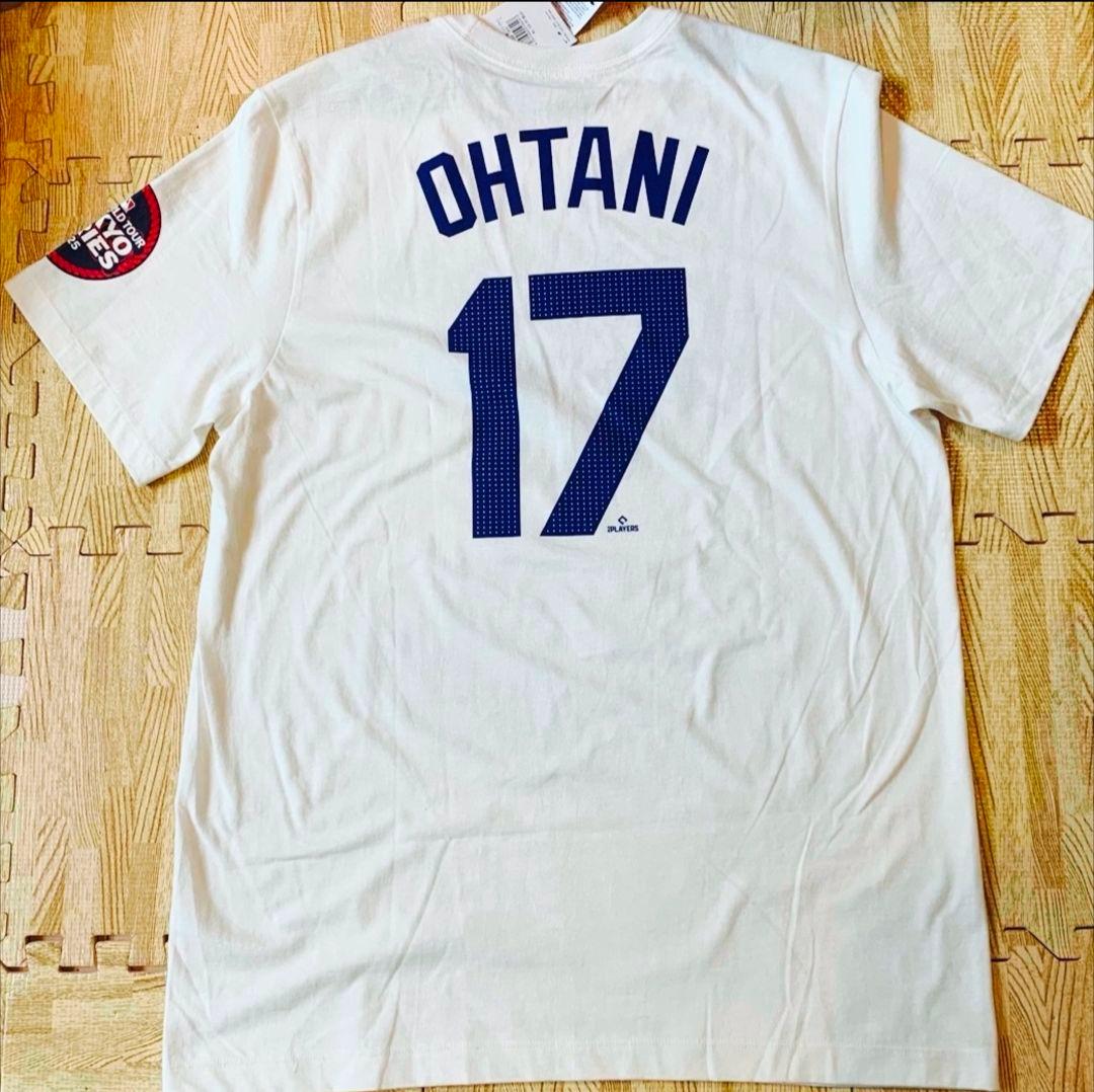 新品　MLB東京シリーズ　ドジャース　大谷翔平17 Tシャツ 白　L　ナイキ