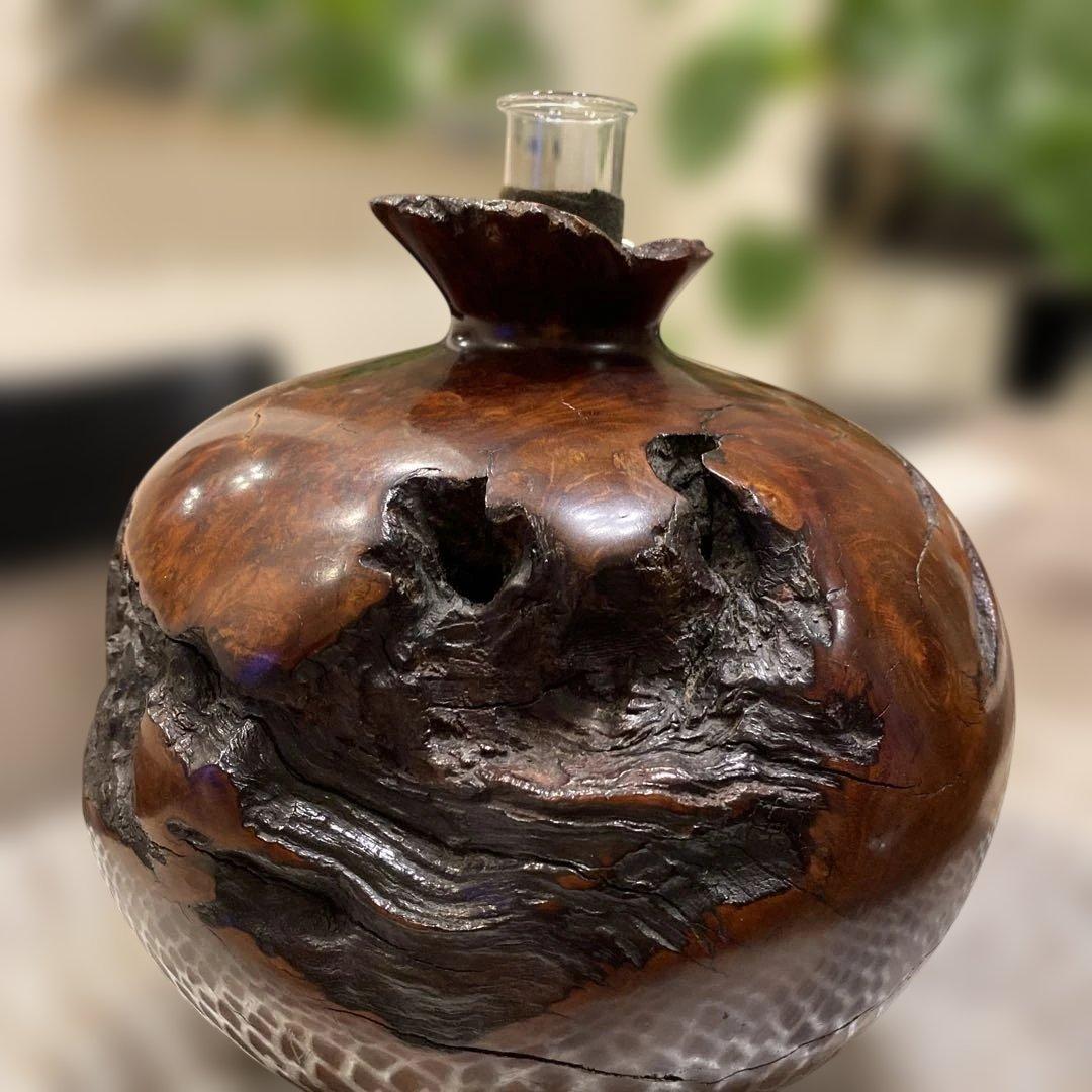 【屋久杉と同等の樹齢の古木から作られた瘤壺】Made in USAの美術・骨董品