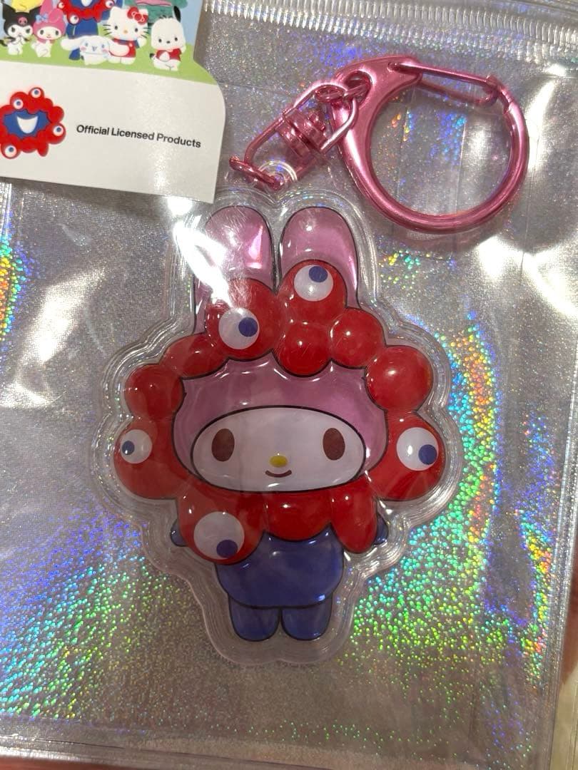 マイメロディ　みゃくみゃく　立体マスコットキーホルダー ぷっくり立体キーホルダー