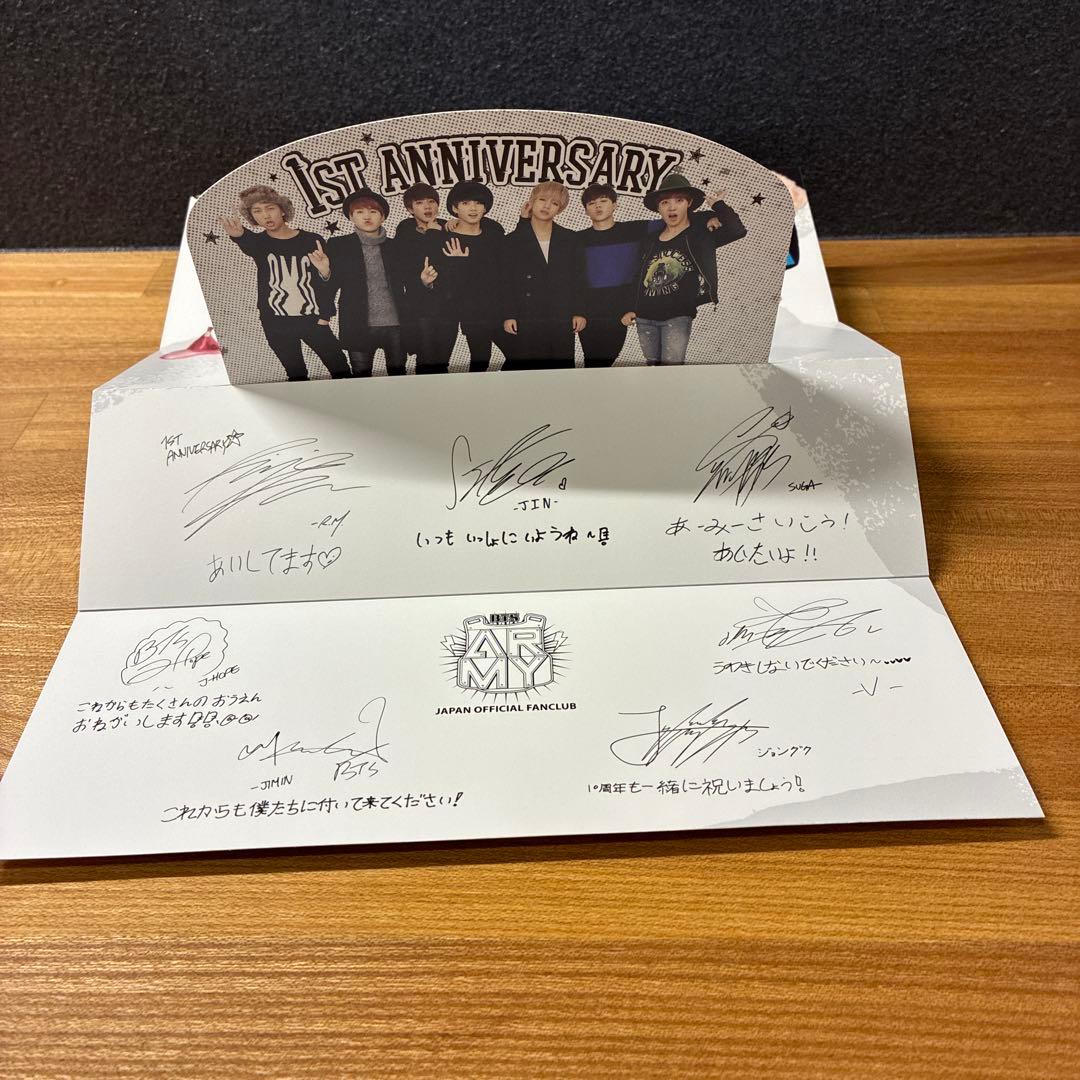 激レア BTS FC発足1周年記念 ポップアップカード 非売品
