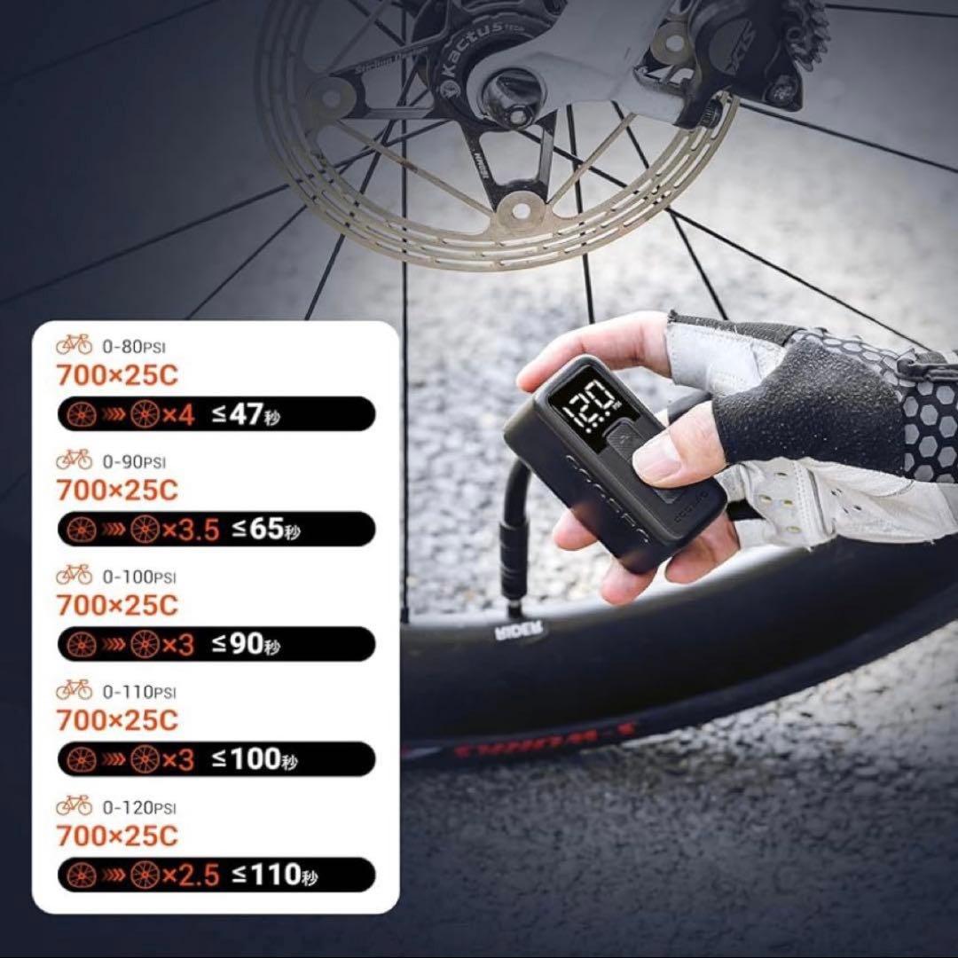 【新品・未使用】COOSPO X1 電動空気入れ 120PSI 日本語説明書付