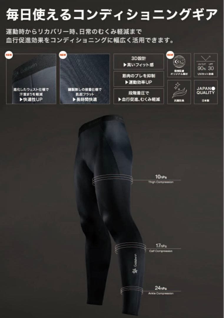 【美品】Goldwin C3fit レディース ロングタイツ Mサイズ