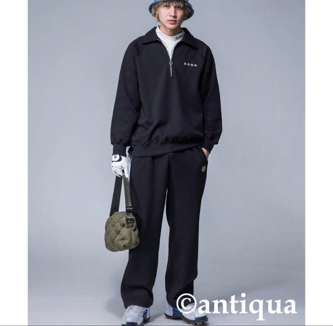 ANTIQUA GOLF×STCH ハーフジップトップス