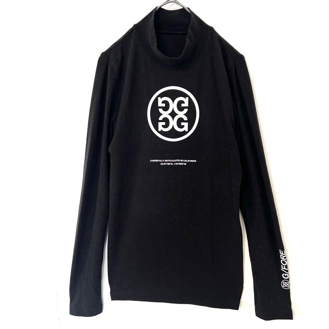 G/FORE ジーフォア　モックネック　カットソー　シャツ　ゴルフ　ブラック　黒