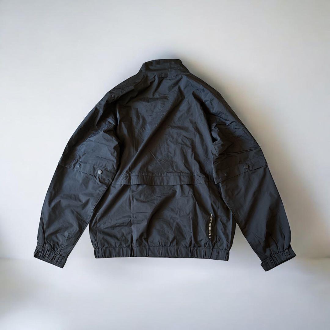 ナイキゴルフ STORM-FIT ナイロンジャケット M 黒×黄 テック系