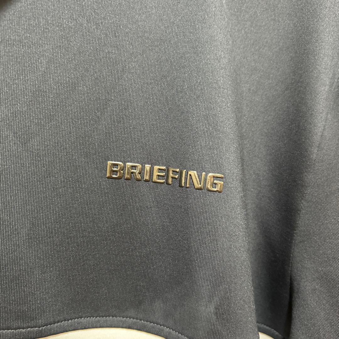 BRIEFING ハイネック ゴルフウェア L グレー/ホワイト
