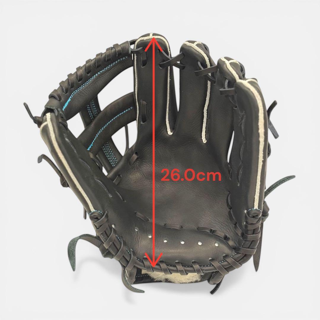 少年用グラブ 硬式軟式対応 ブラック 極柔ジュテルレザー 湯もみ無料