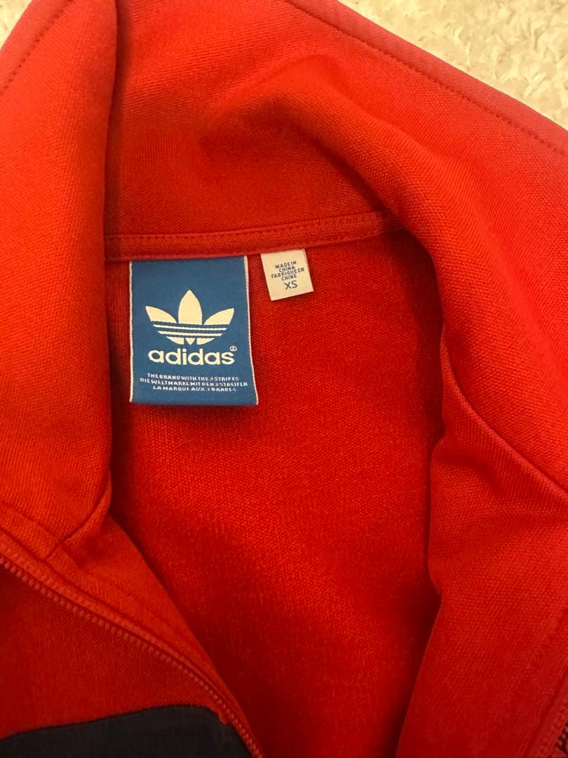 adidas ジャージジャケット XS 赤と紺