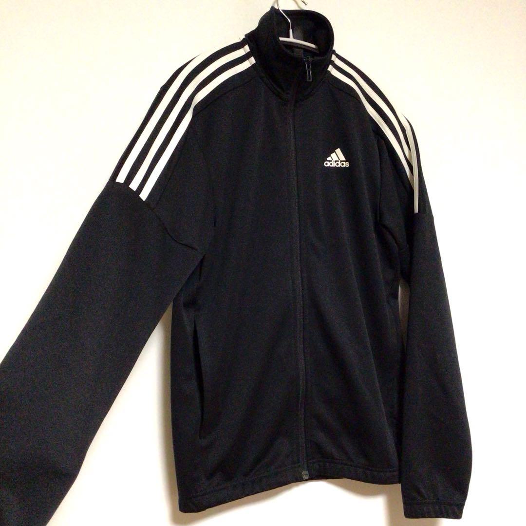 adidas セットアップジャージ 上下セット 黒白 S メンズ 美品