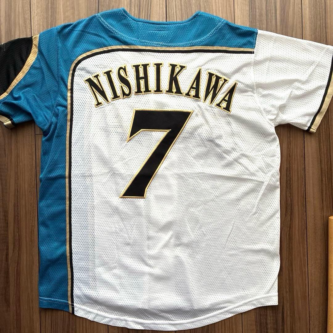 即日 北海道日本ハムファイターズ 西川遥輝選手 美品 旧ユニフォームS&Tシャツ