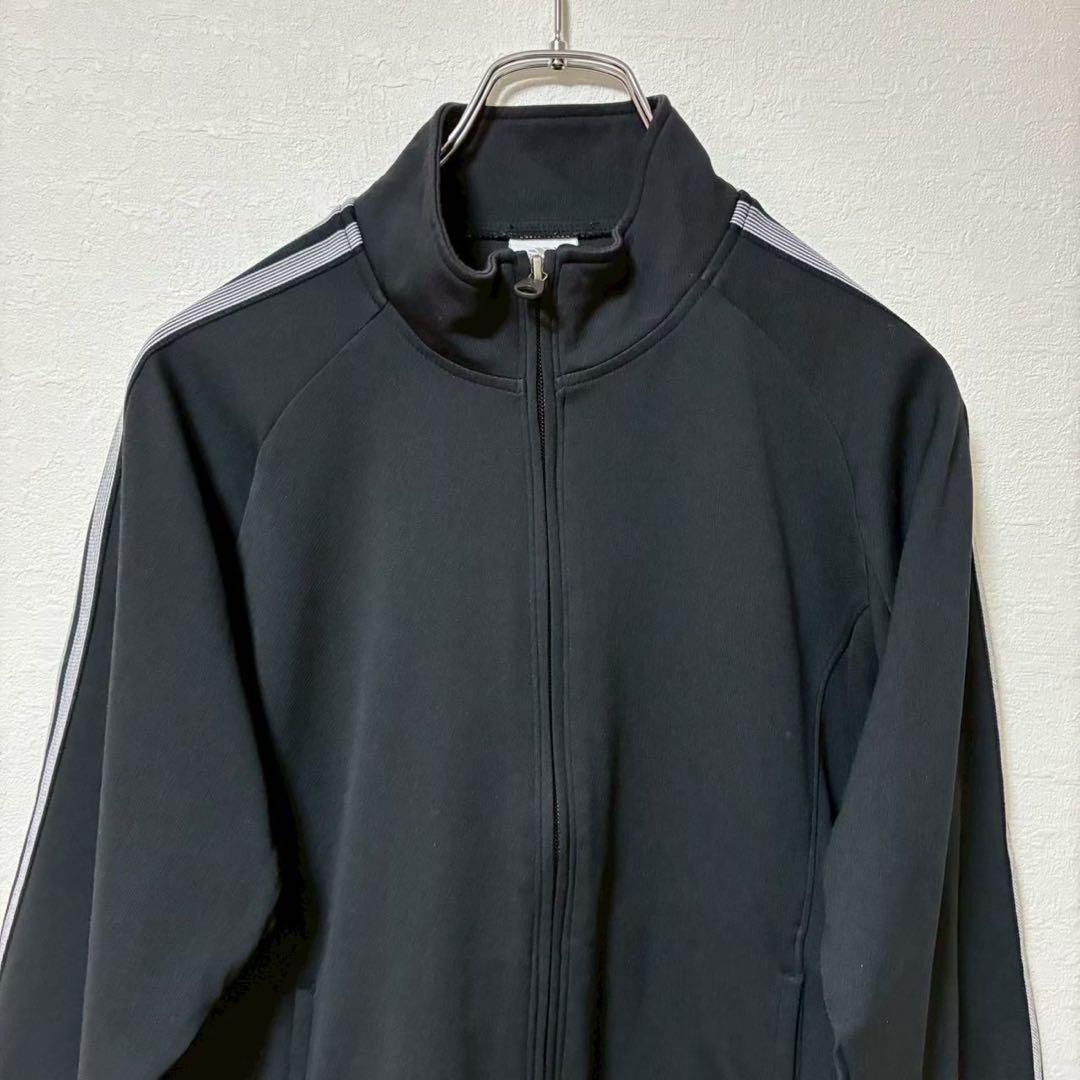 adidas アディダス　ジャージトップス　ジップアップパーカー　黒　M