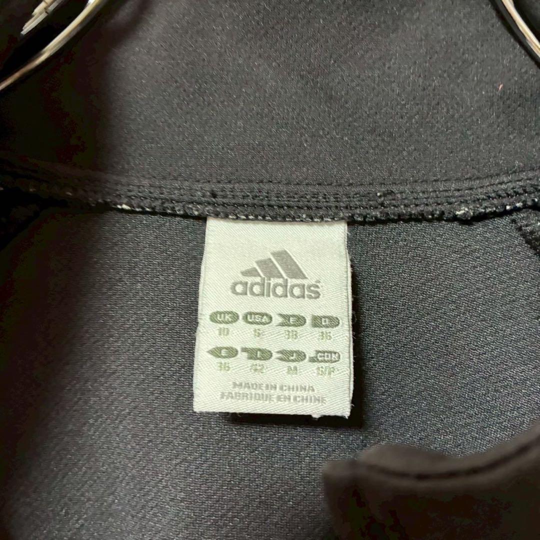 adidas アディダス　ジャージトップス　ジップアップパーカー　黒　M