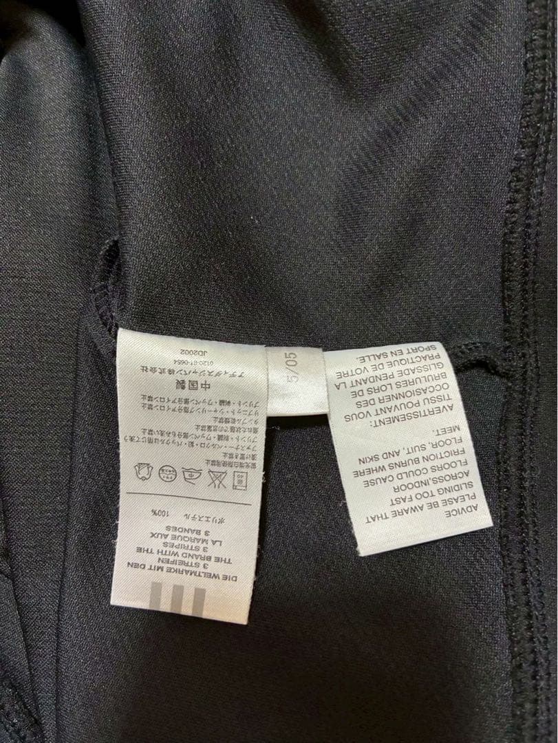adidas アディダス　ジャージトップス　ジップアップパーカー　黒　M