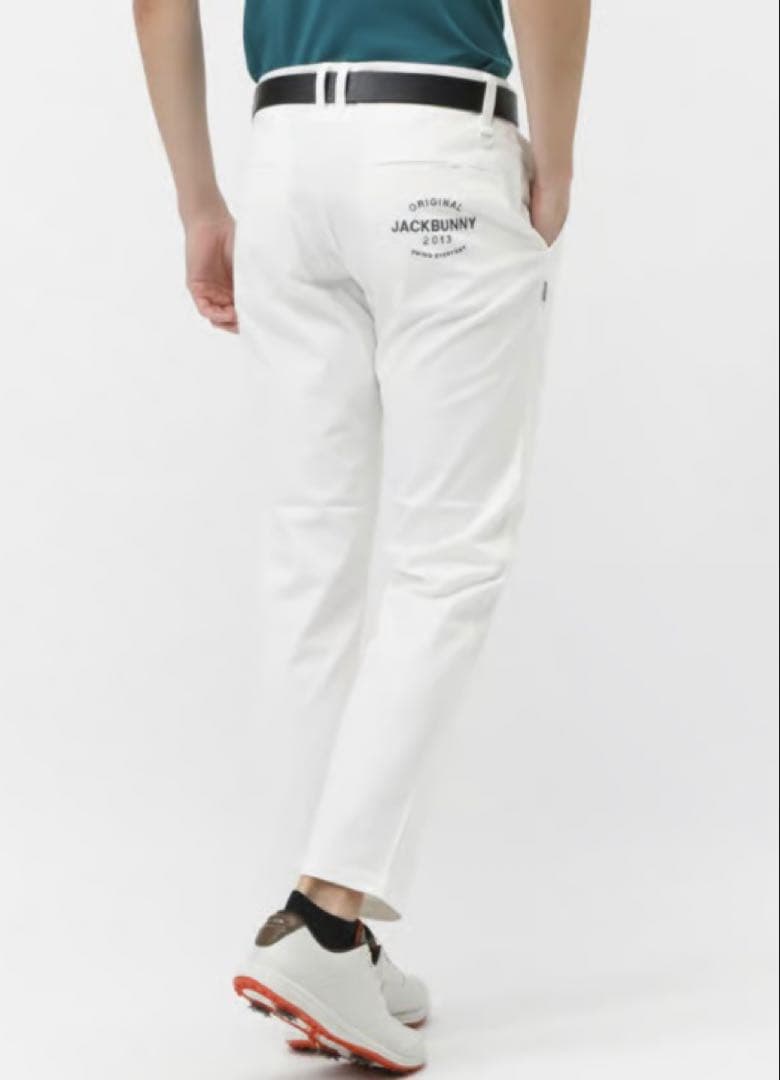 新品 パーリーゲイツ ジャックバニー 2WAYストレッチツイルパンツ(4)M/白
