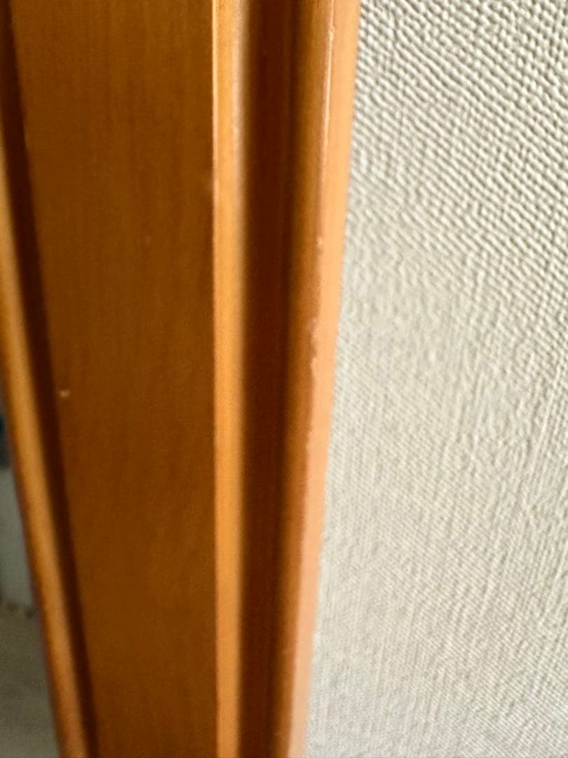 木製スタンドミラー 大きめ ブラウン