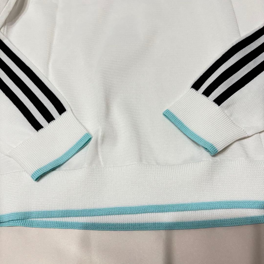 新品adidas ゴルフ　モックネックニット　パンチングプリーツスカート　爽やか