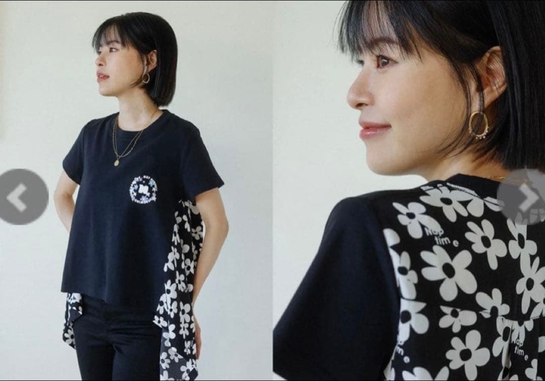 Nissy Naptime 2024SS/切り替えTシャツ/M