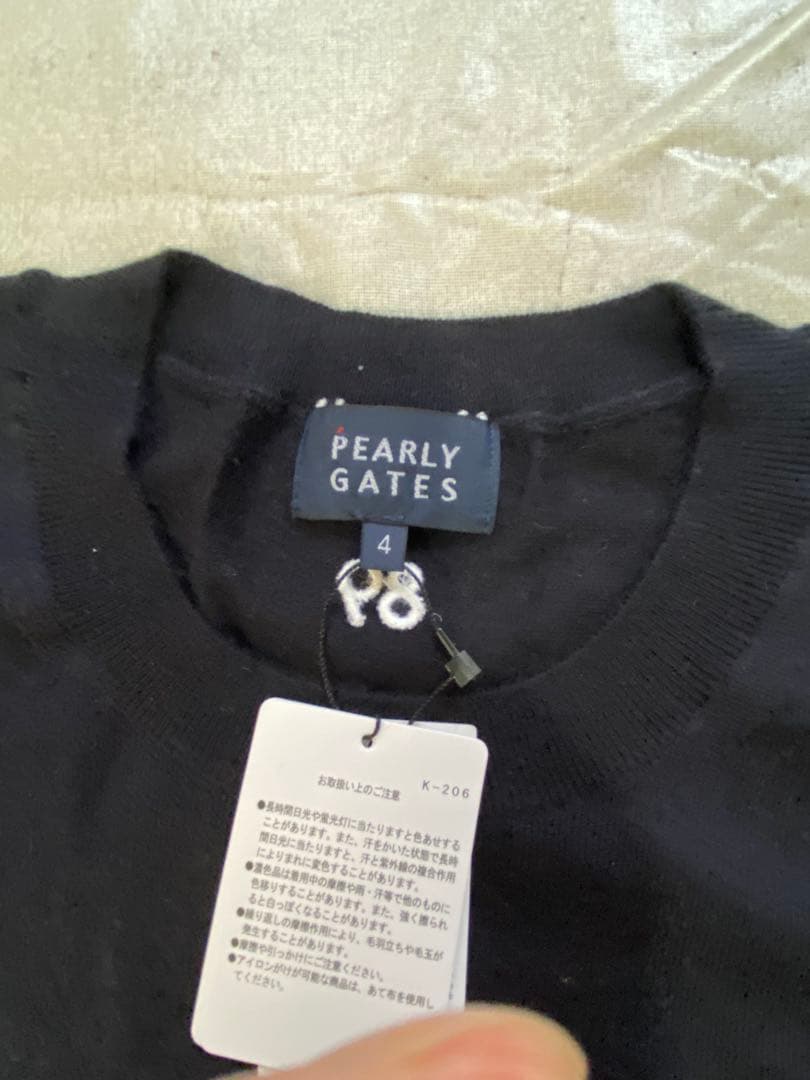 新品　パーリーゲイツ メンズ薄手カシミヤ100％ クルーネックニットセーターM