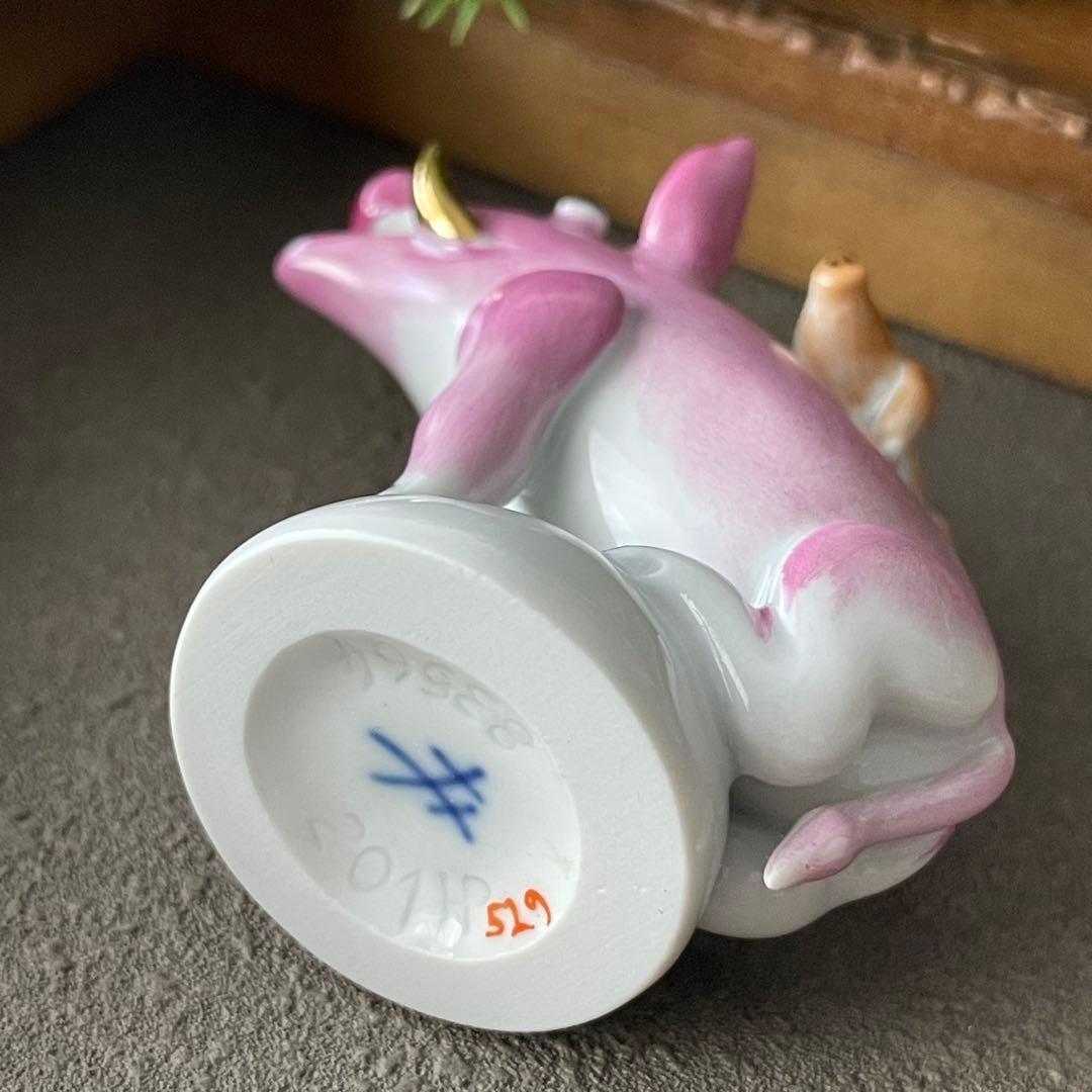 Meissen マイセン ミニ干支 ミニイノシシ　ピンク