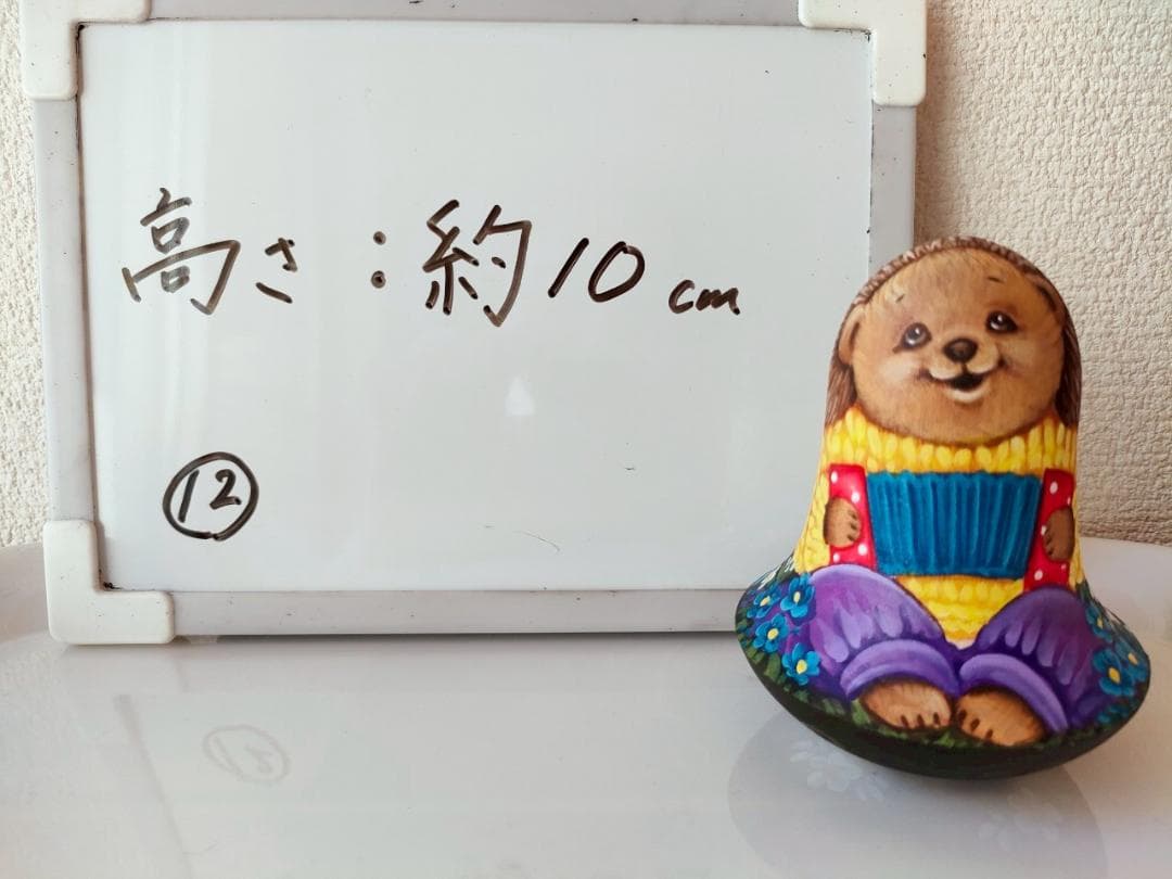 【KV012】10cm級 おきあがりこぼし カバノヴァ　ハリネズミの音楽隊