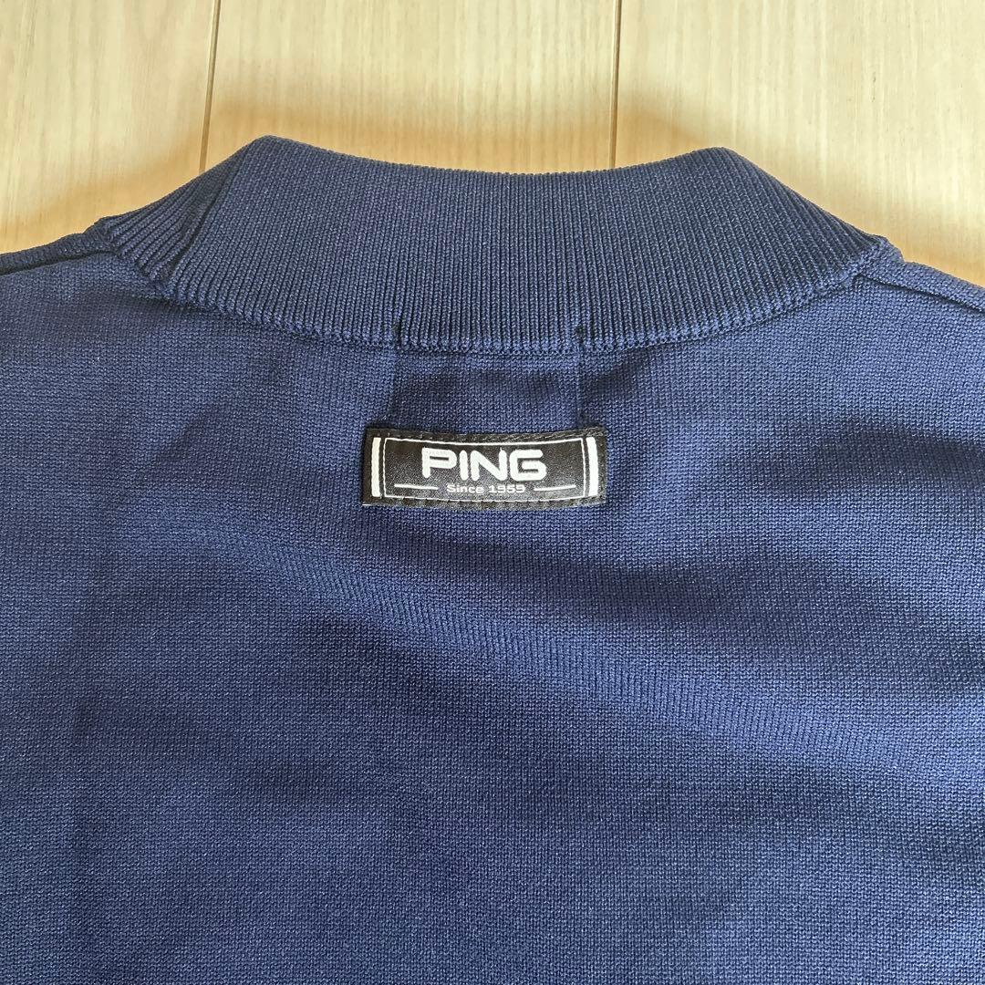 PING スリーブレストップスとスカートセット ネイビー　Mサイズ