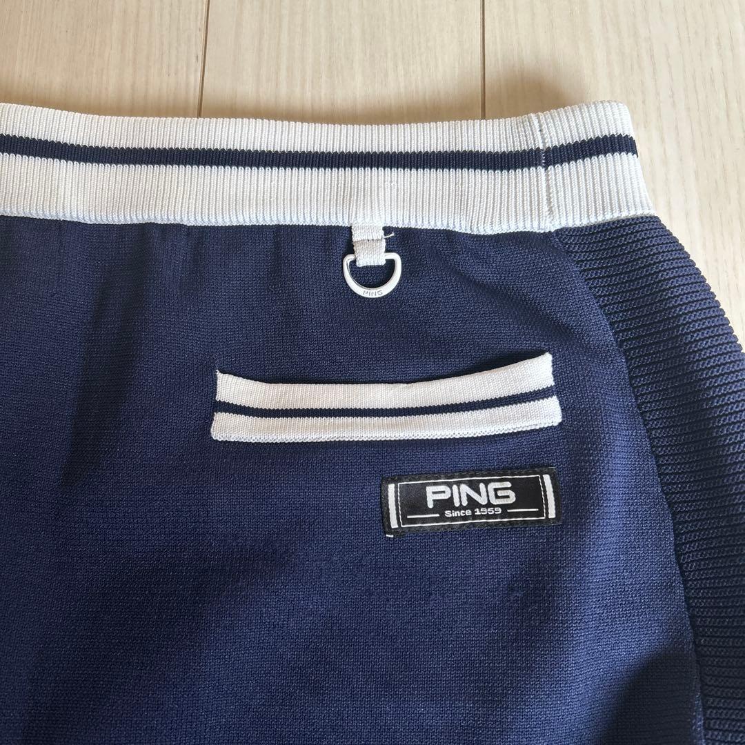 PING スリーブレストップスとスカートセット ネイビー　Mサイズ