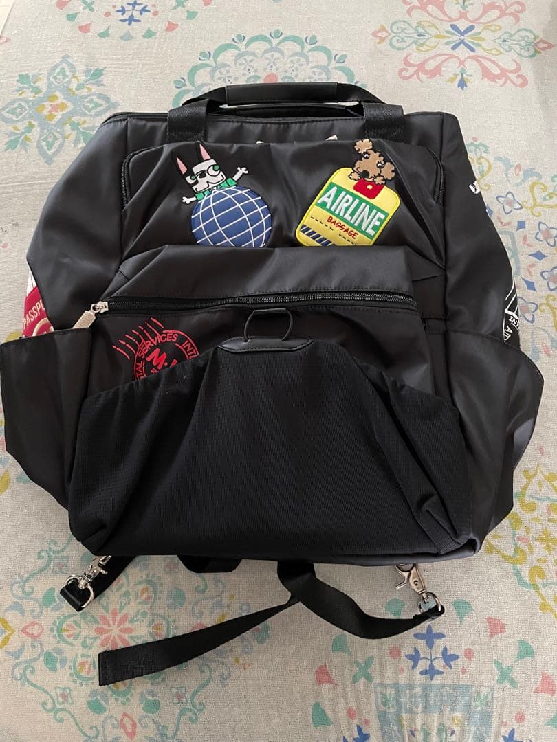 MU SPORTS　2WAY ボストンバッグ リュック 黒　美品　【34】