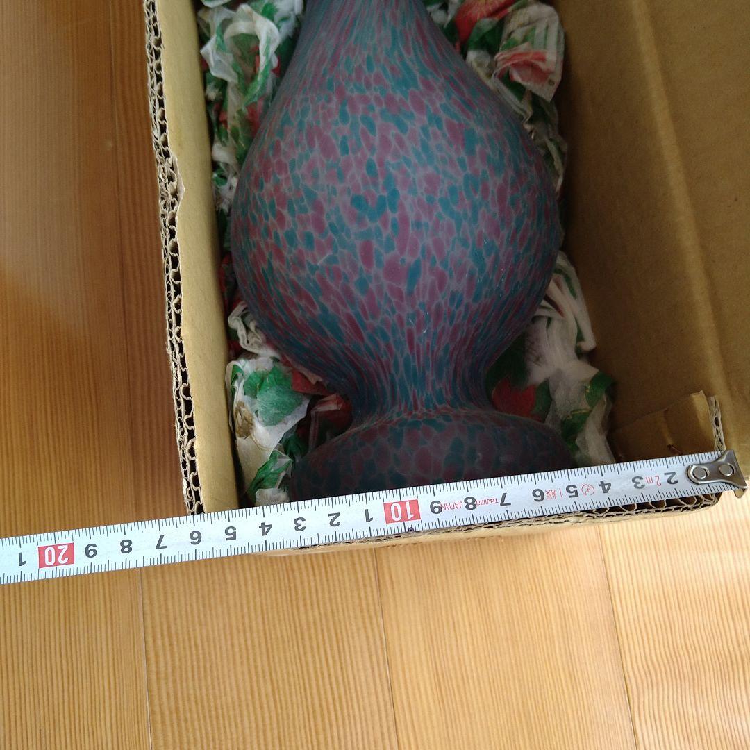 未使用　専用箱あり　ガラス製フラワーベース　花瓶　花器