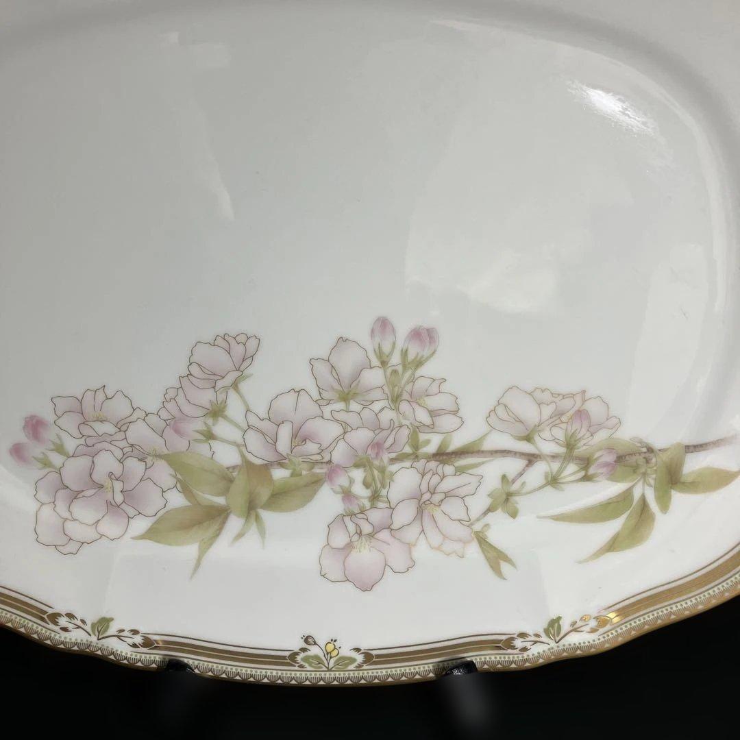 ノリタケ　ガラコンテッサ　桜　さくら　大皿　オーバルプレート　新品保管品レア希少