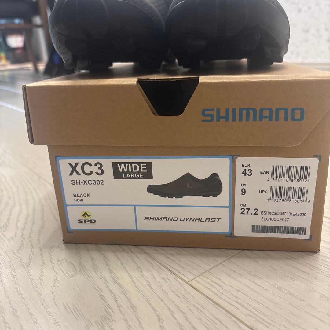 SHIMANO サイクルシューズ　ブラック　XC3 サイズ EUR43