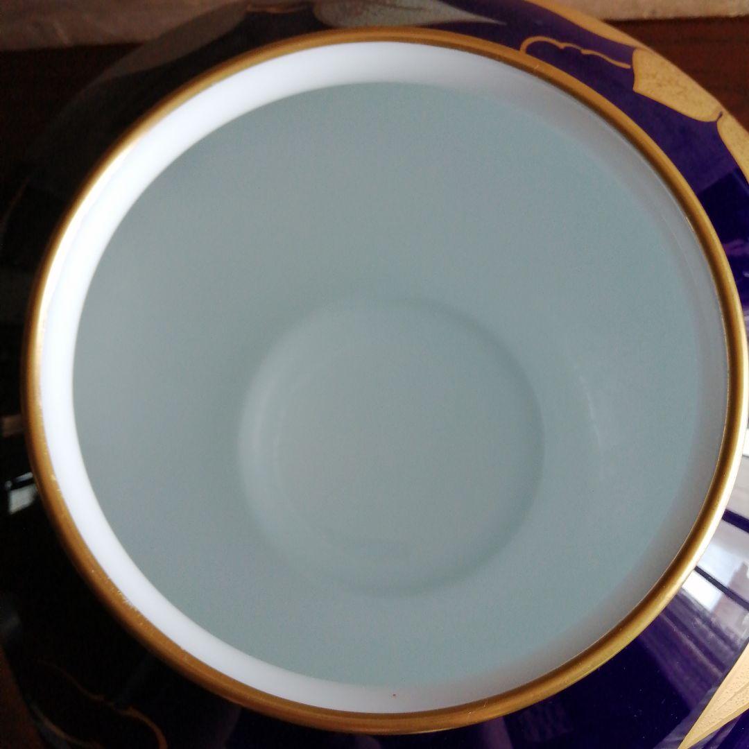 大倉陶苑　金銀彩花紋花瓶　30cm