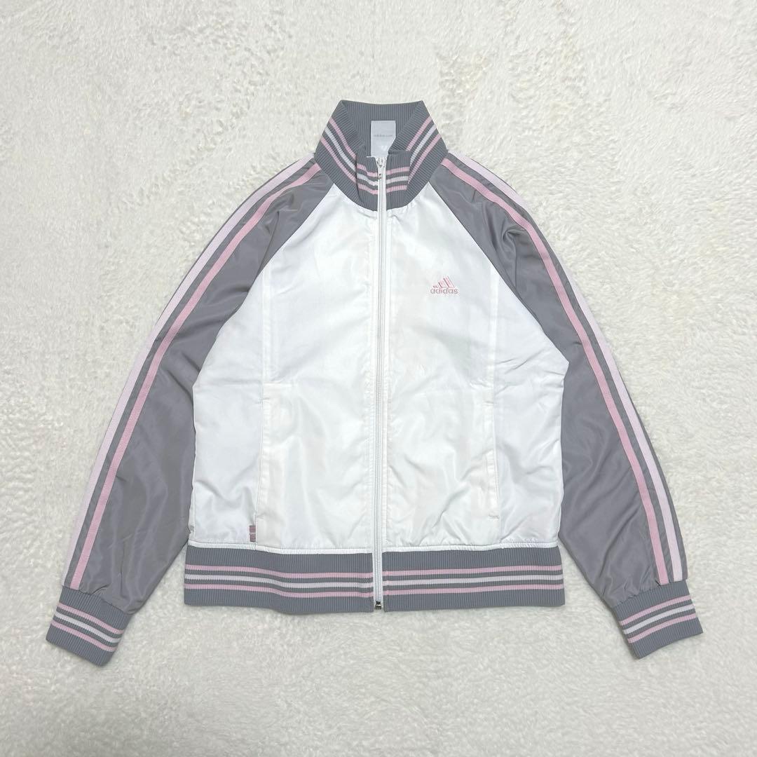 00s adidas ウインドブレーカー セットアップ y2k 白/灰 M
