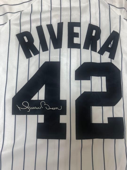 超レア　刺繍サイン入り　MLB ヤンキース　マリアーノリベラ　ユニフォーム