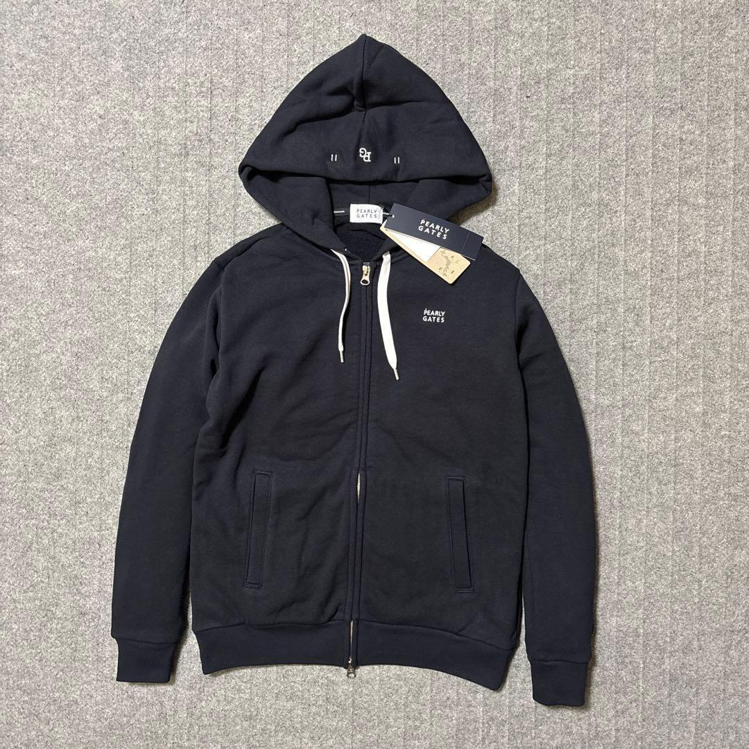 サイズ 1★新品 パーリーゲイツ パーカー 紺 055-3962302 併