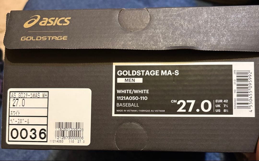 ASICS ホワイト スパイク 27.0cm ポイント