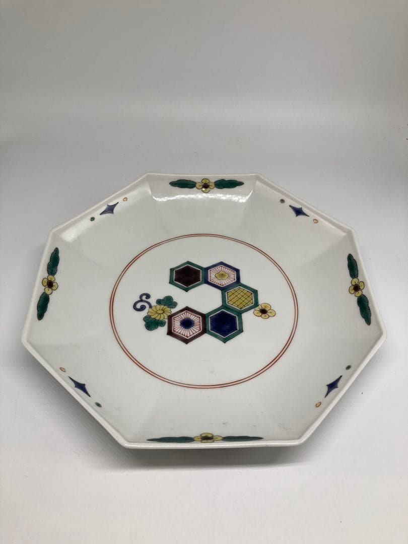 最安SALE‼️九谷焼　亀甲文様八角皿