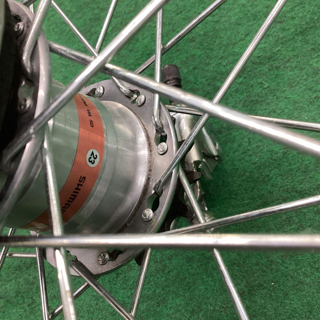 ステンレスリム　後輪 27x1-3/8 内装3段　27インチ ローラーブレーキ