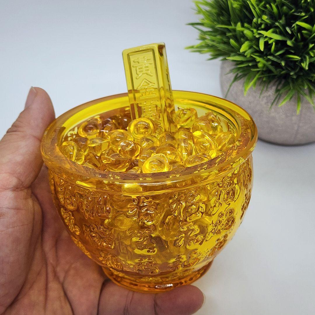 瑠璃ガラス製 元宝 風水グッズ 開運・金運アップ スピリチュアルアイテム
