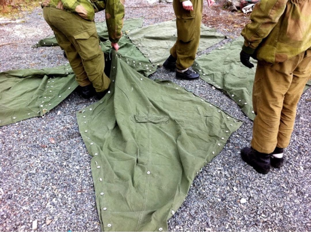 【軍幕屋】希少★ノルウェー軍テント★ビンテージ★軍余剰品★4枚組★