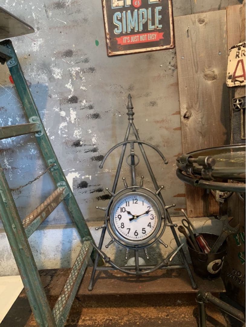 European antique/2wey clock/ 錨型置時計