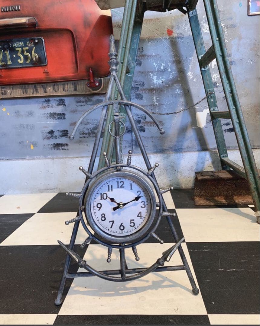 European antique/2wey clock/ 錨型置時計