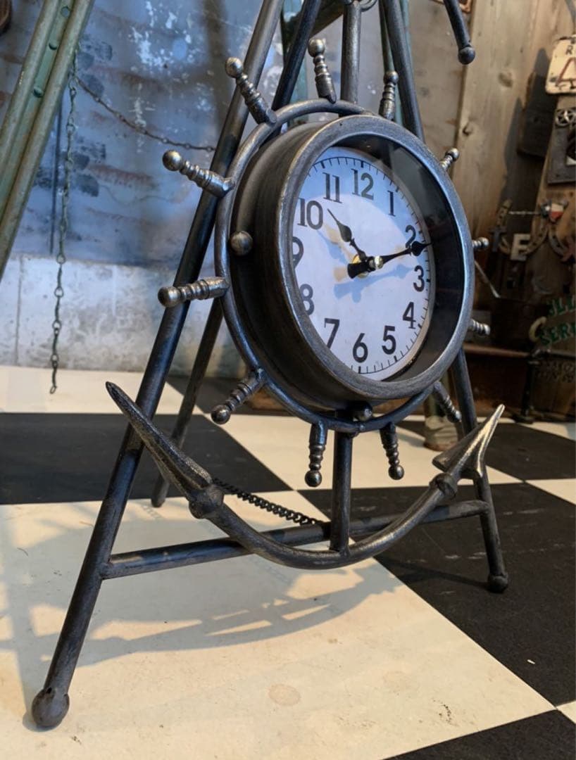 European antique/2wey clock/ 錨型置時計