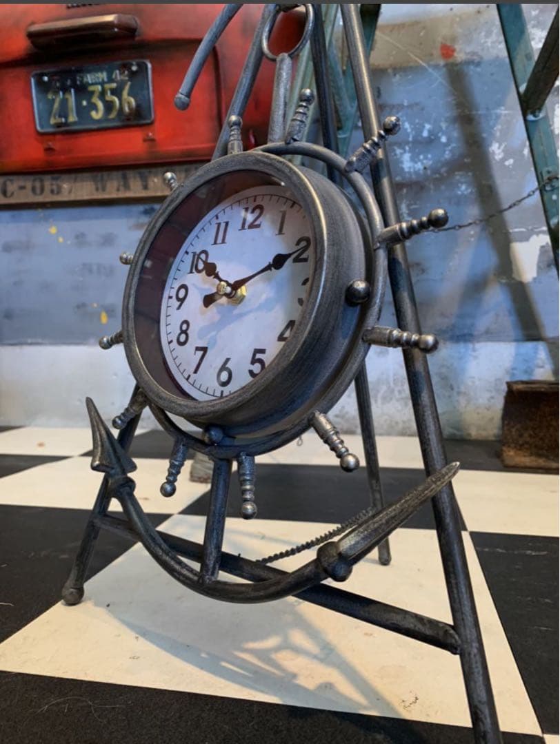 European antique/2wey clock/ 錨型置時計